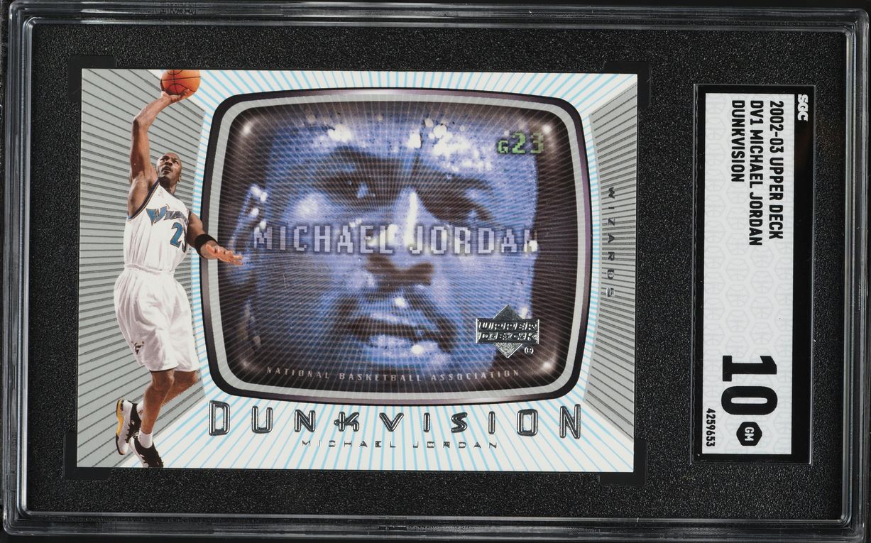 2002 Upper Deck Dunkvision Michael Jordan #DV1 SGC 10 GEM MINT