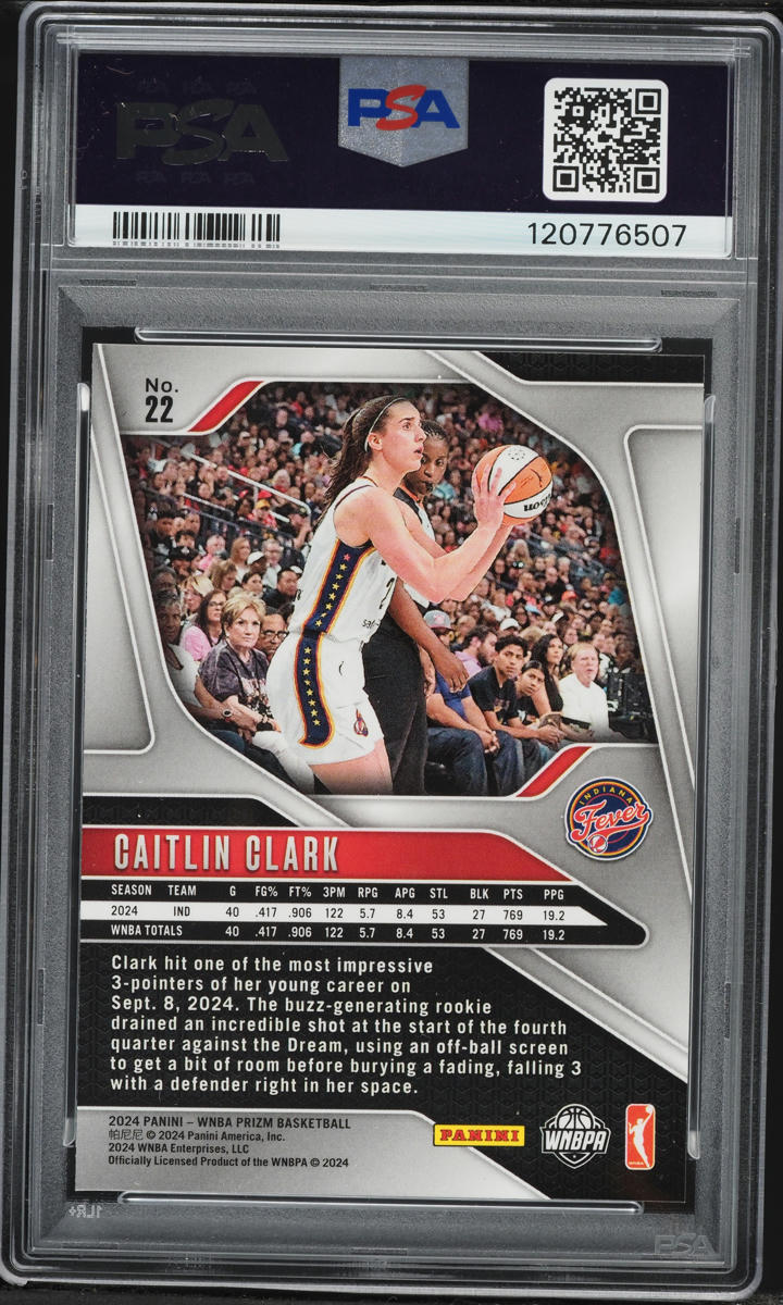 2024 Panini Prizm WNBA Caitlin Clark ROOKIE #22 PSA 10 GEM MINT