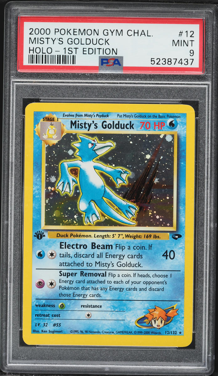 2000 Pokemon Gym Challenge 1st Edition Holo Misty's Golduck #12 PSA 9 MINT