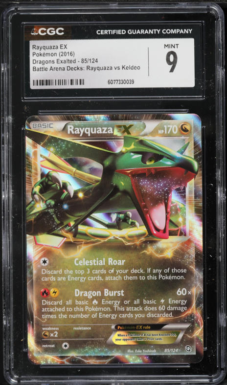 2016 Pokemon Black & White Dragons Exalted Battle Arena Rayquaza EX #85 CGC 9 MINT