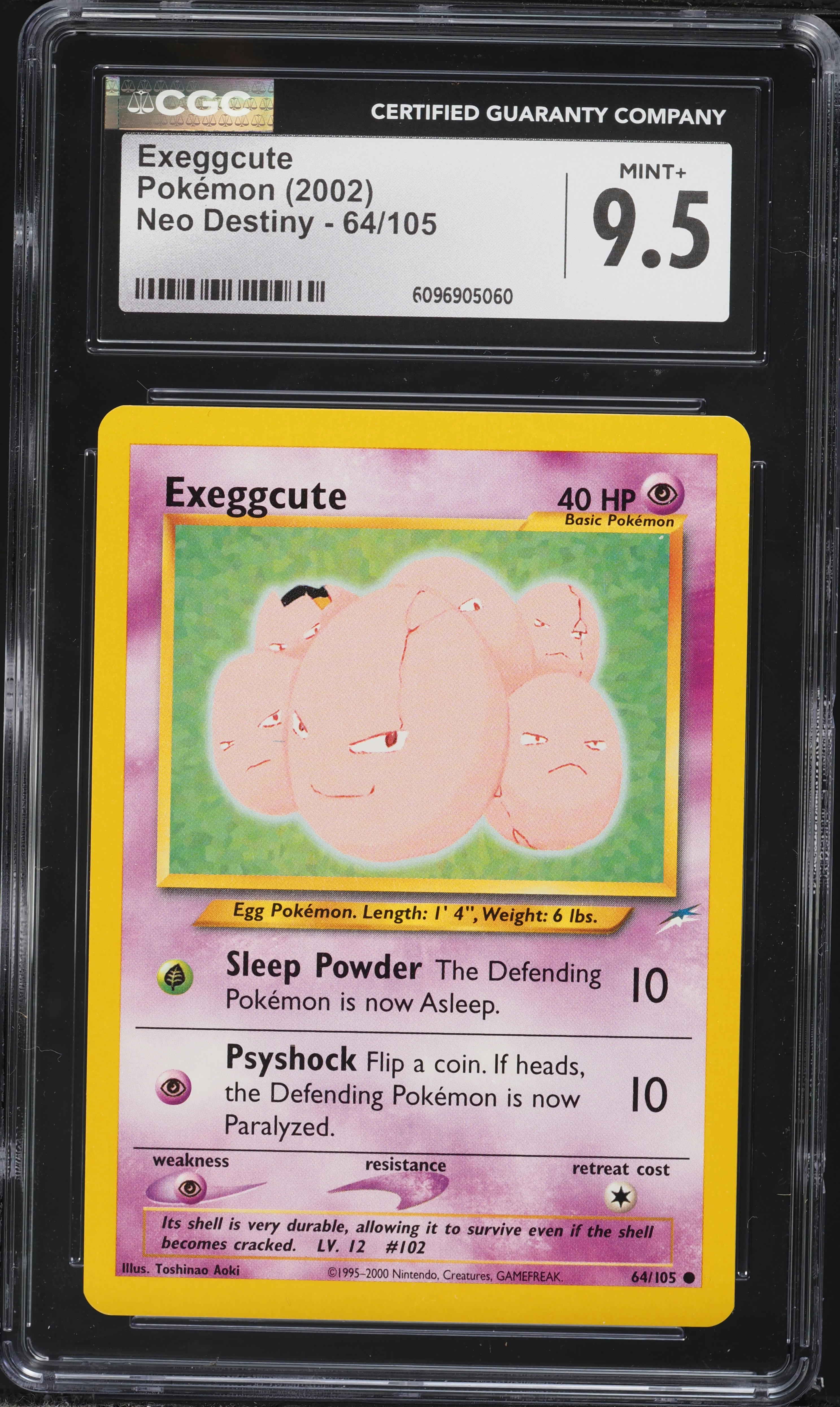 2002 Pokemon Neo Destiny Exeggcute #64 CGC 9.5 MINT+ on Fanatics