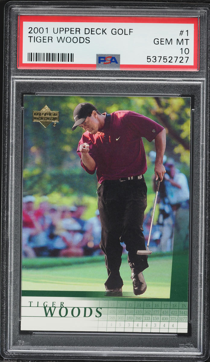 2001 Upper Deck Golf Tiger Woods ROOKIE #1 PSA 10 GEM MINT