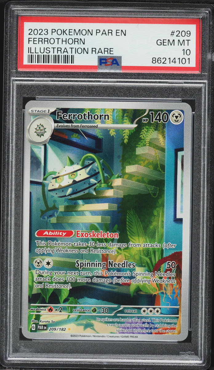2023 Pokemon Scarlet & Violet Paradox Rift IR Ferrothorn #209 PSA 10 GEM MINT