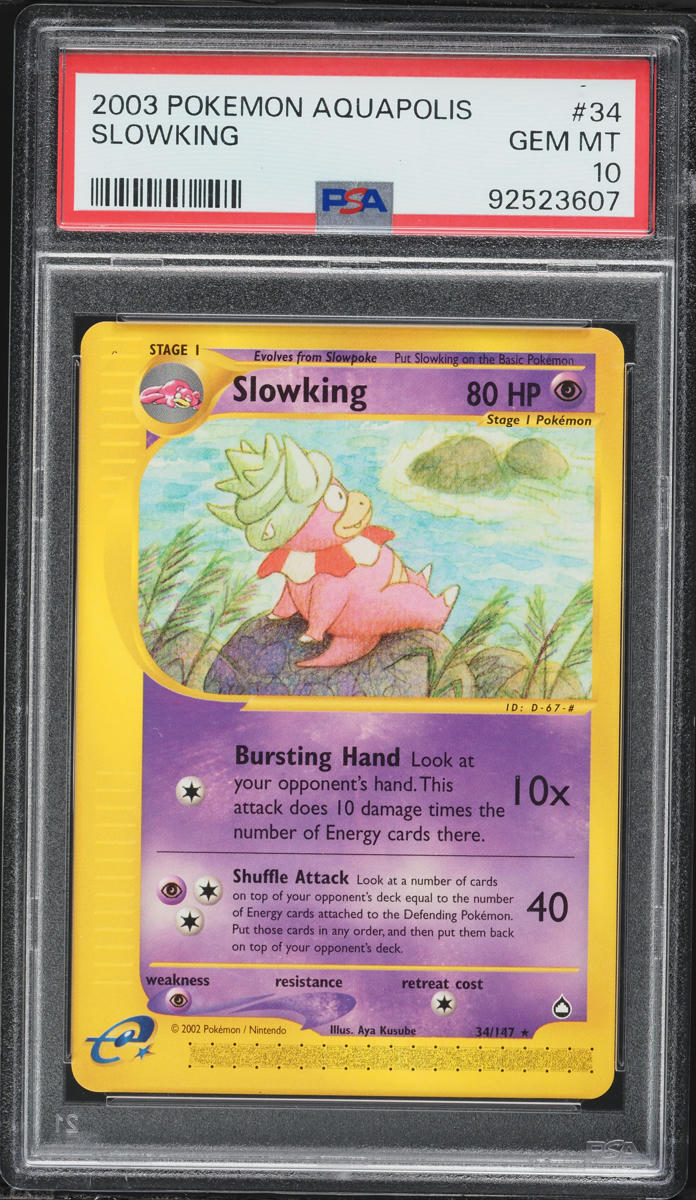 2003 Pokemon Aquapolis Slowking #34 PSA 10 GEM MINT