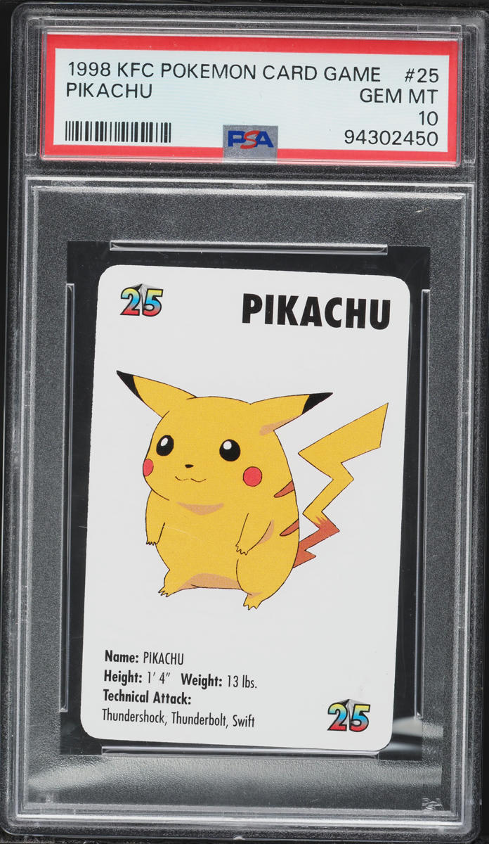 1998 KFC Pokemon Card Game Pikachu #25 PSA 10 GEM MINT on Fanatics Collect