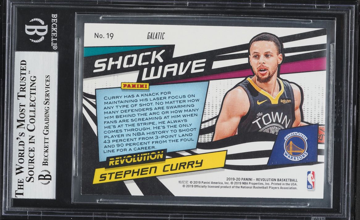 2019 Panini Revolution Shock Wave Galactic Stephen Curry #19 BGS 9 MINT
