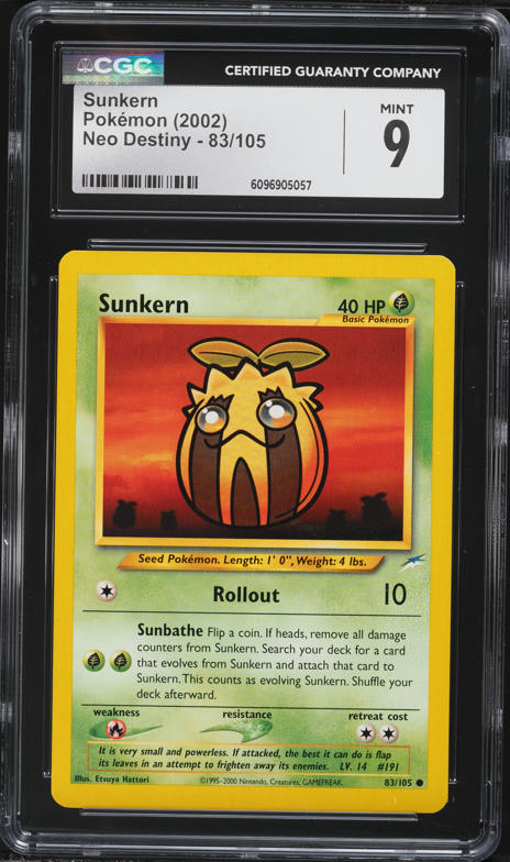 sunkern pokemon card (Wisdom of Sea and Sky #16/241, 1-Diamond) Grass Rarity Sunkern - 005/195 (Reverse Foil)