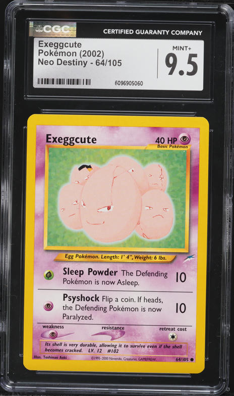 2002 Pokemon Legendary Collection Reverse Holo Exeggcute #75 CGC 9 MINT on  Fanatics Collect