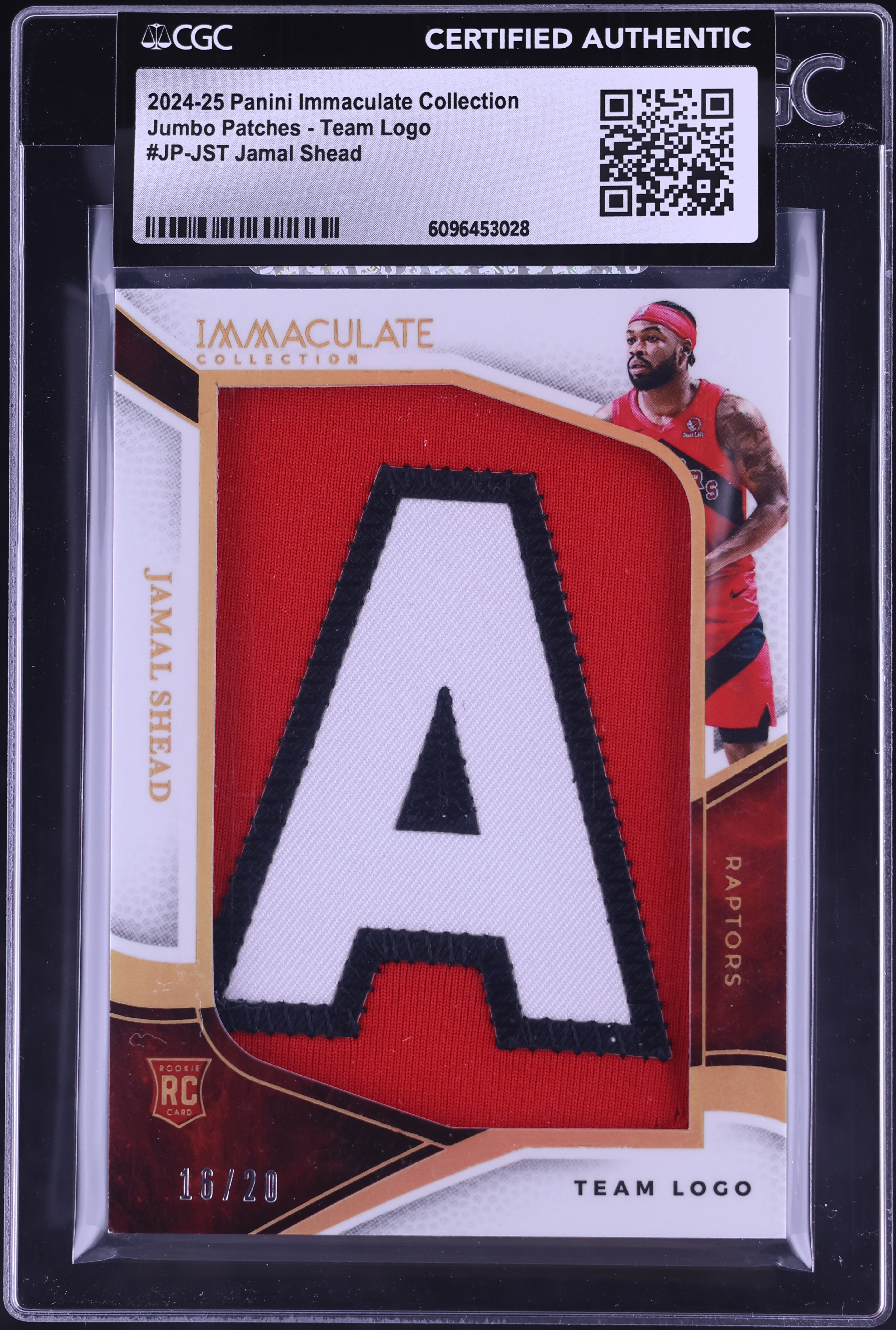 2024 Immaculate Collection Jumbo Team Logo Jamal Shead ROOKIE