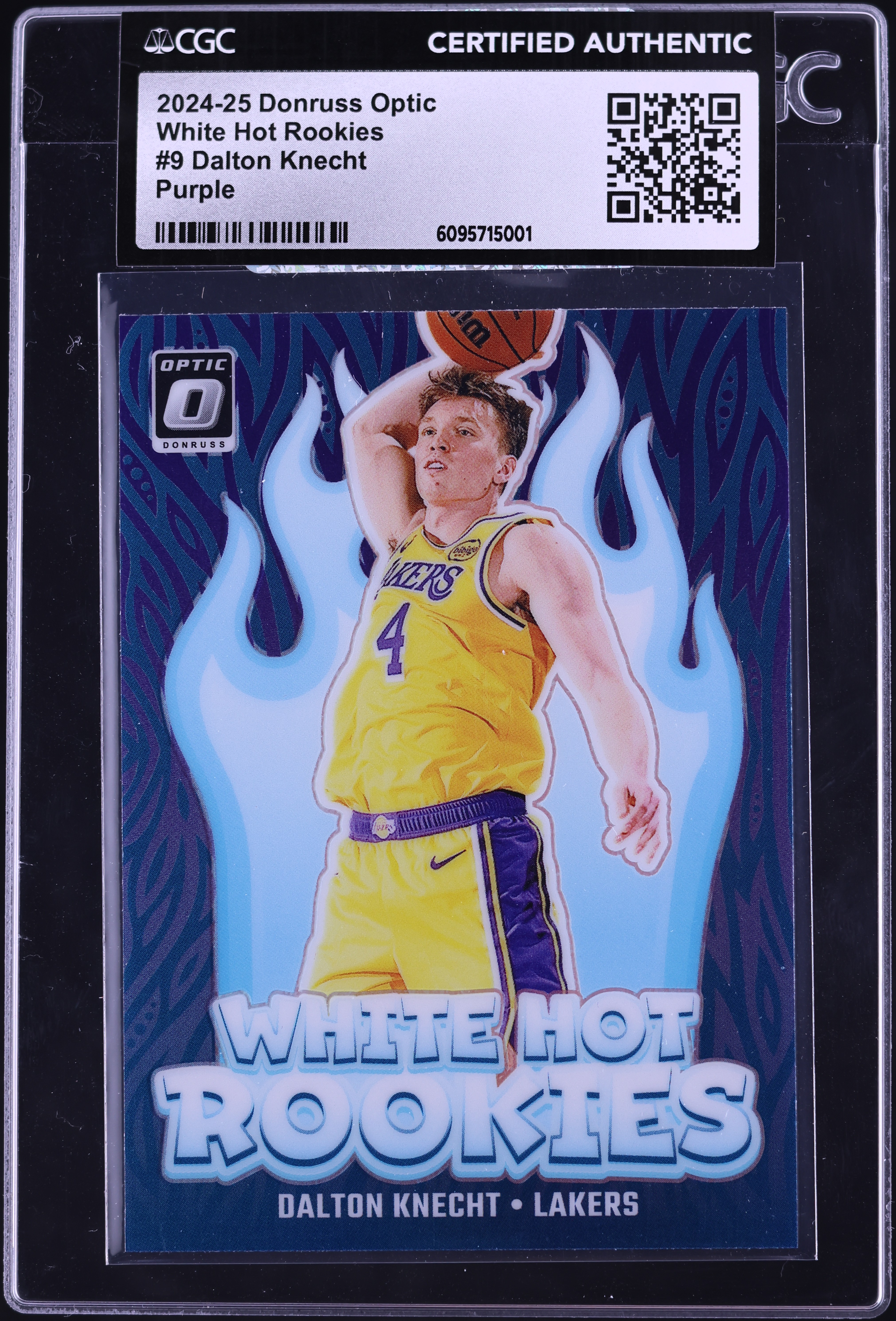 2024 Donruss Optic White Hot Purple Dalton Knecht ROOKIE #9 CGC
