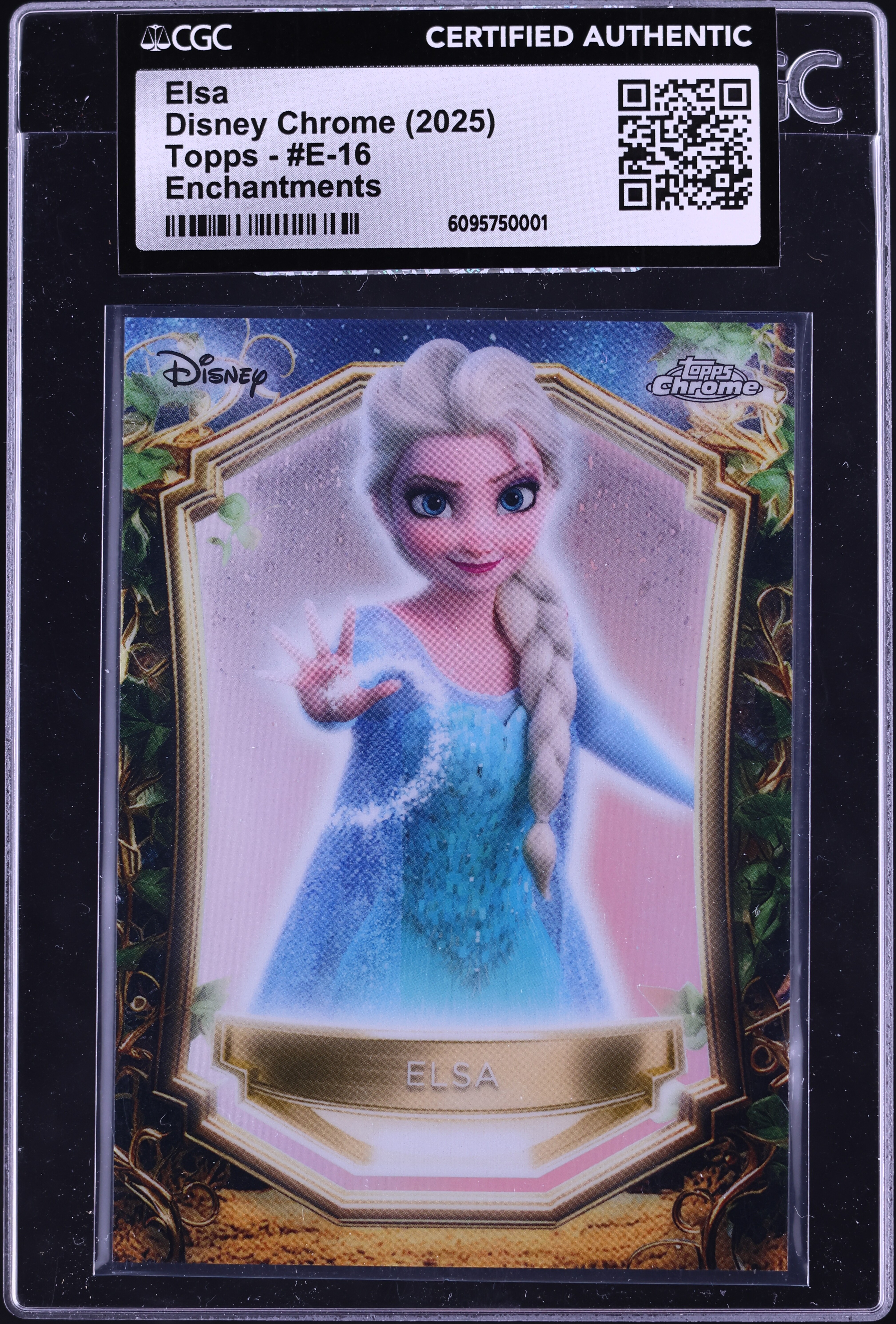 2025 Topps Chrome Disney Wonder Enchantments Elsa #E-16 CGC AUTH