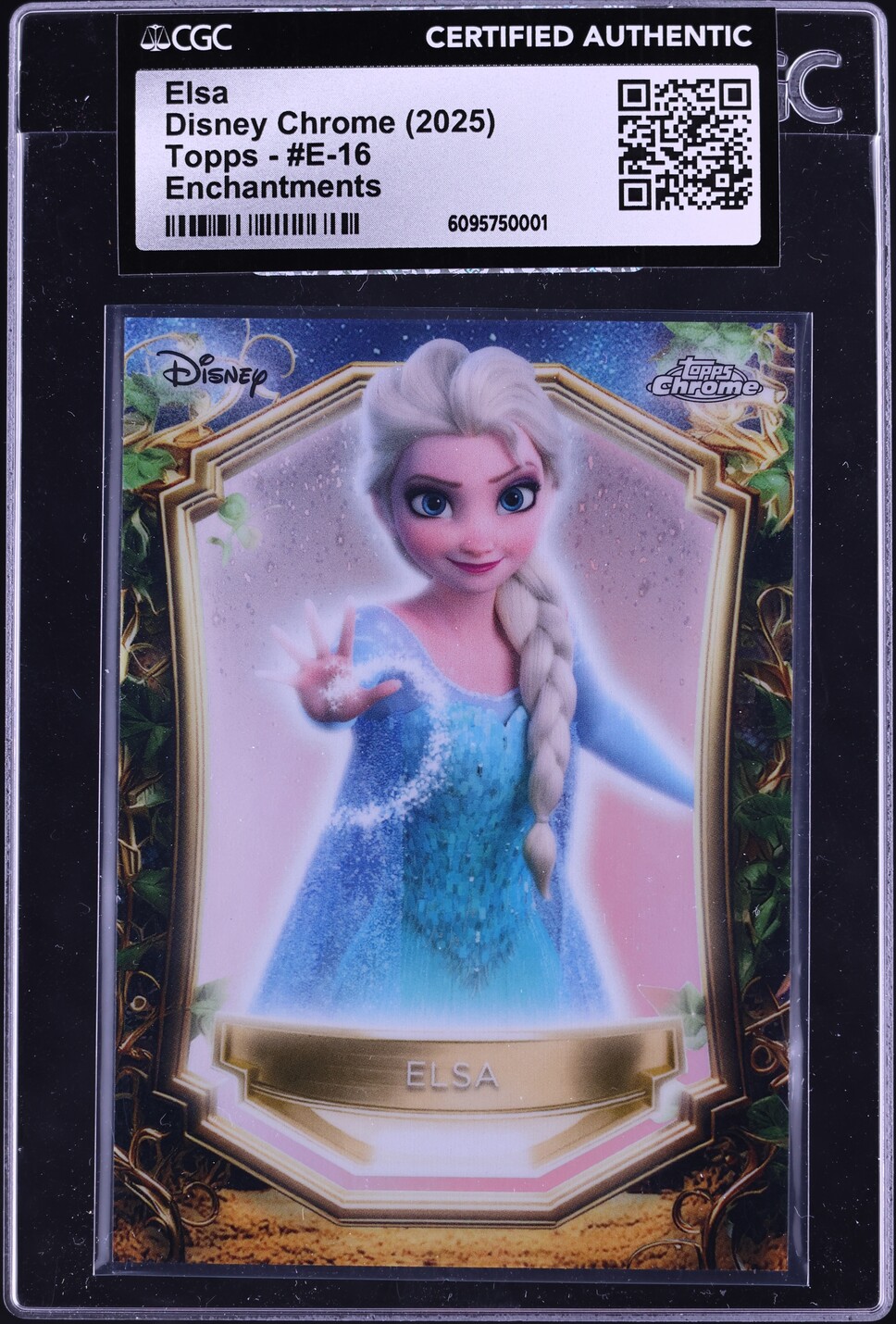 Topps 2025 Disney Elsa エルサ T-16 /25 シリアル 2025 Topps Chrome Disney Wonder Enchantments Elsa #E-16 CGC AUTH