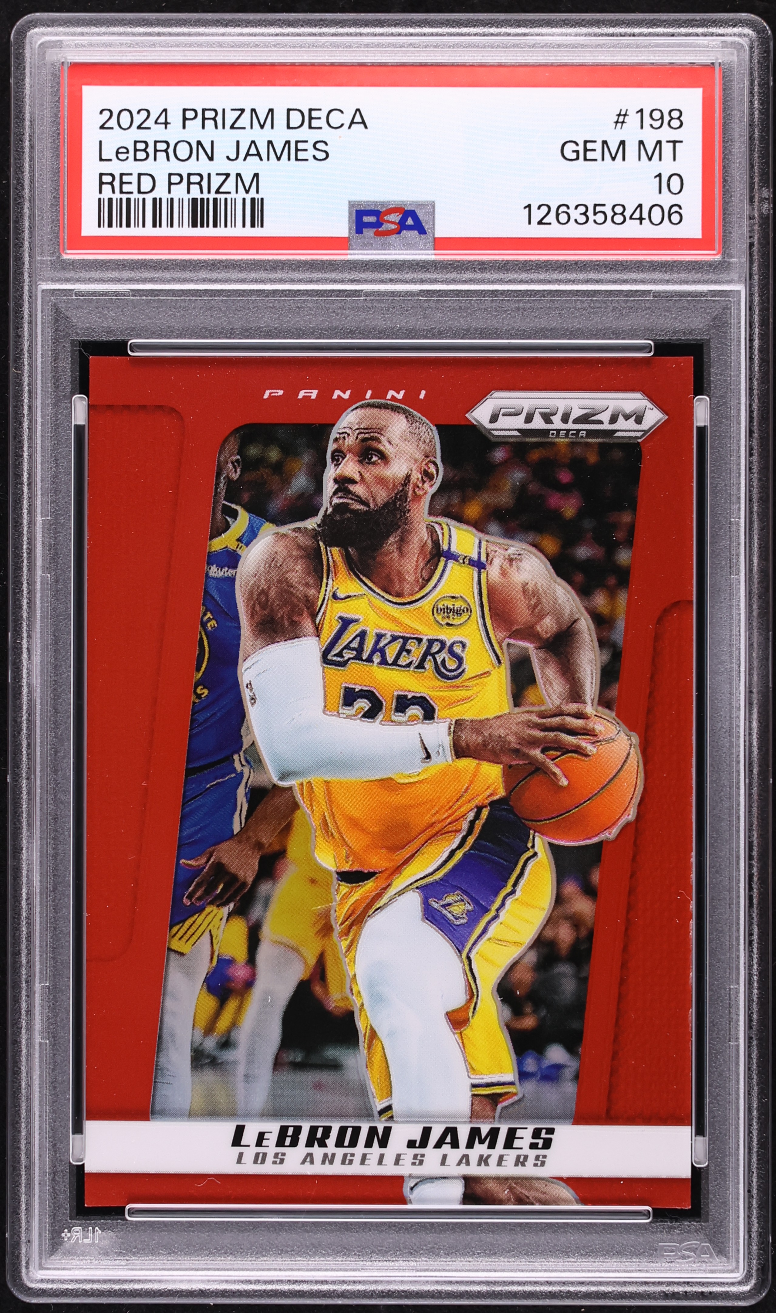 レブロン Prizm LeBron James red ice PSA 10! LeBron James 2024 Prizm #130 Red Ice Price Guide - Sports Card