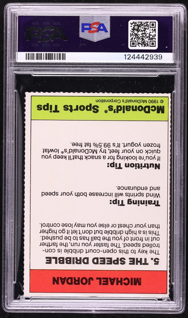 1990 McDonald's The Speed Dribble Michael Jordan #5 PSA 10 GEM