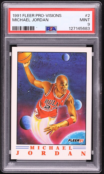 1991 Fleer Pro-Visions Michael Jordan #2 PSA 9 MINT on Fanatics
