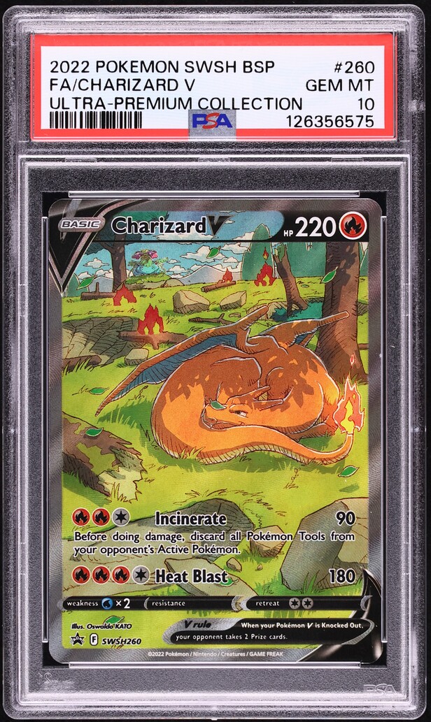 2022 Pokemon SWSH Promo Ultra Premium Collection Full Art Charizard V #260 PSA 10 GEM MINT