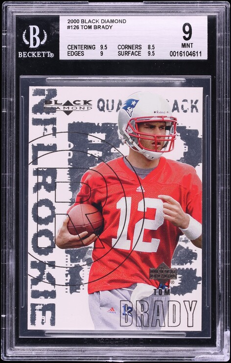 2000 Black Diamond Tom Brady ROOKIE #126 BGS 9 MINT