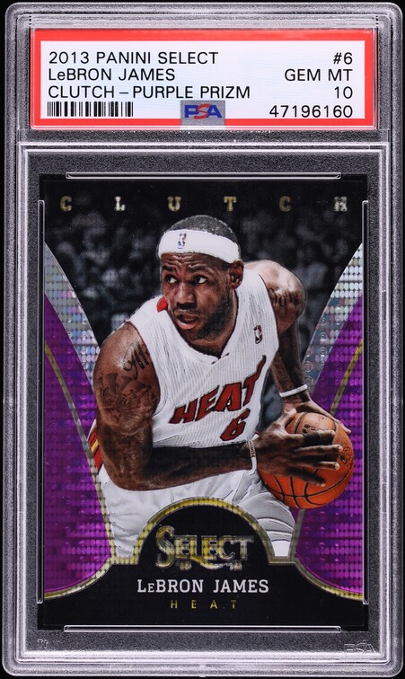 2013 Select Clutch Purple Prizm LeBron James /99 #6 PSA 10 GEM