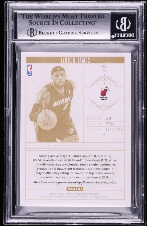 2013 Panini Flawless Diamond Gems LeBron James /20 #31 BGS 9 MINT