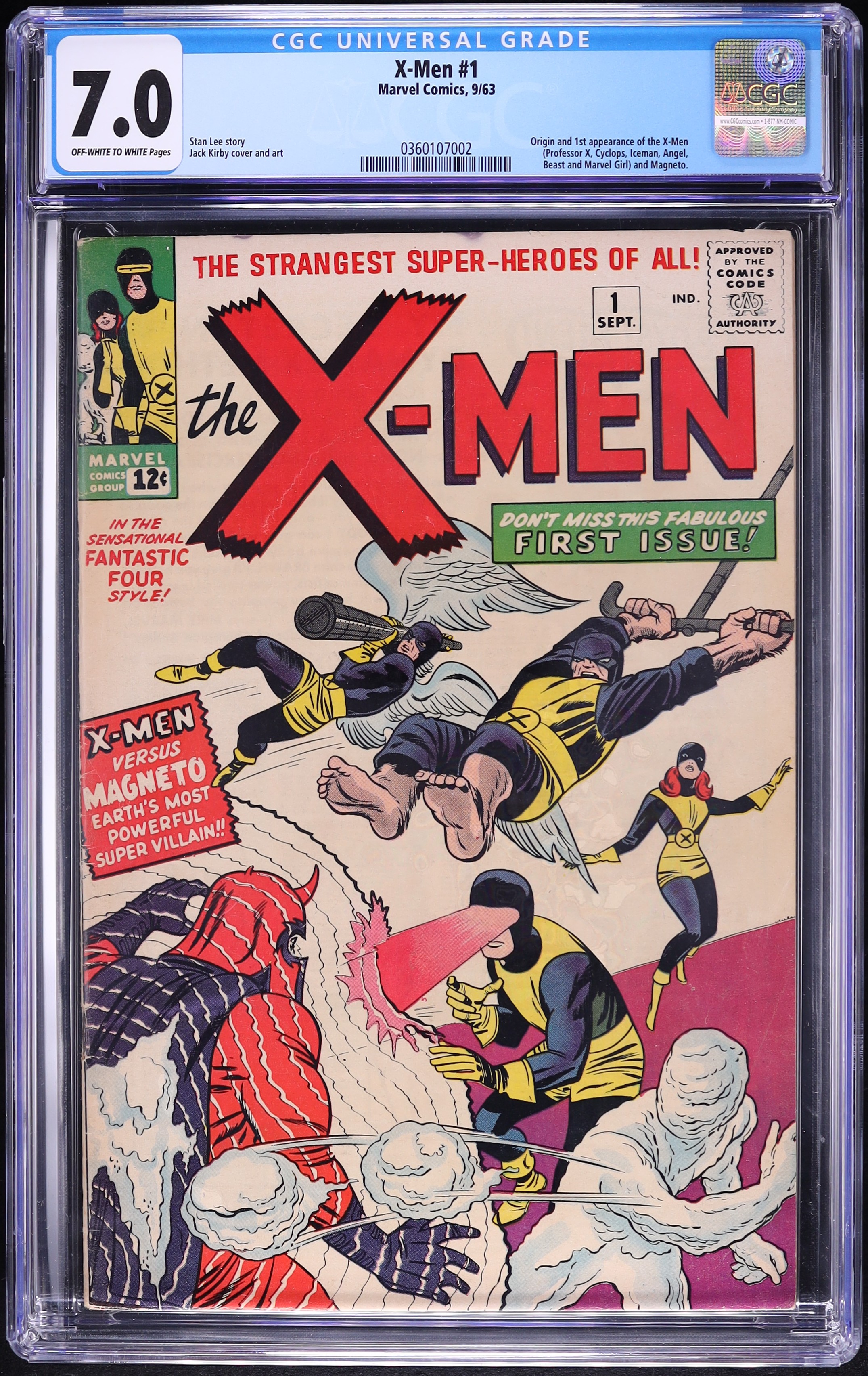 X-Men #1 (Marvel, 1963) CGC 7.0 Off-White To White Pages on