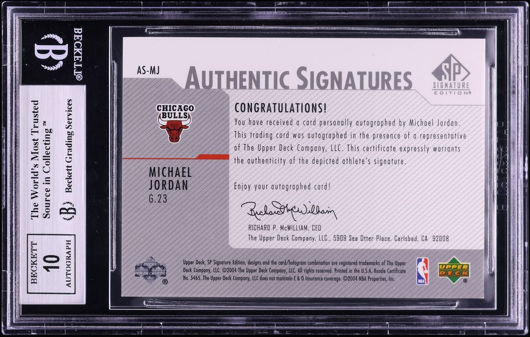 2003 SP Signature Edition Michael Jordan AUTO #AS-MJ BGS 9 MINT