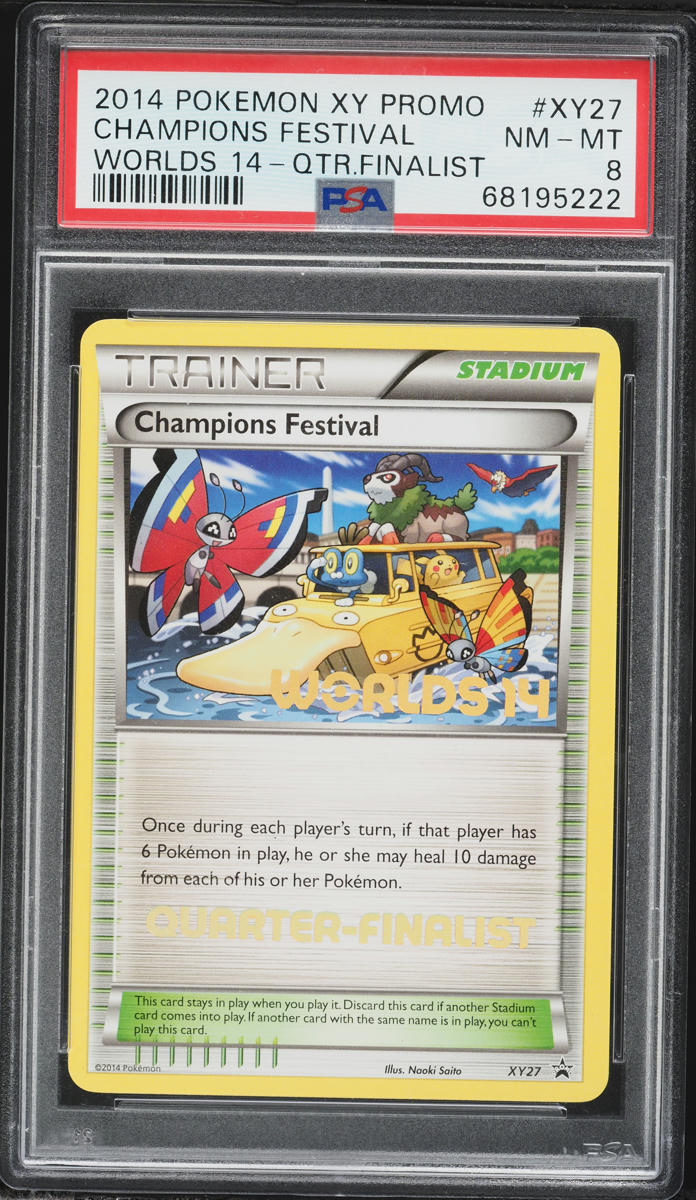 2014 Pokemon XY Black Star Promo Quarter Finalist Champions Festival #XY27 PSA 8 NM-MT