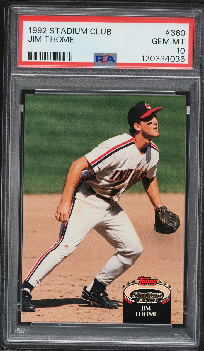 1992 Stadium Club Jim Thome ROOKIE #360 PSA 10 GEM MINT on