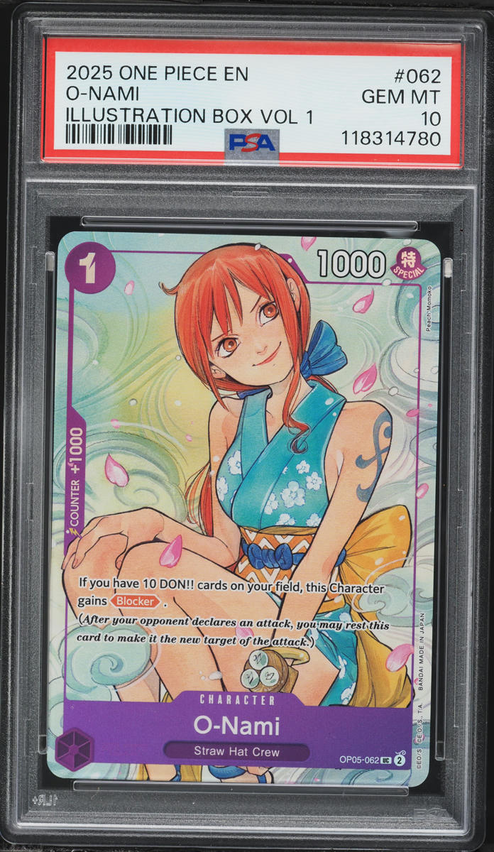 2025 One Piece Promos Illustration Box Vol.1 O-Nami #062 PSA 10