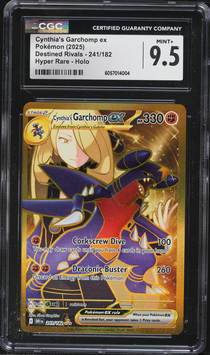 2025 Pokemon Scarlet & Violet Destined Rivals Full Art Cynthia's Garchomp ex #241 CGC 9.5 MINT on Fanatics Collect 2025 Pokemon Scarlet & Violet Destined Rivals Full Art Cynthia's Garchomp ex #241 CGC 9.5 MINT on Fanatics Collect