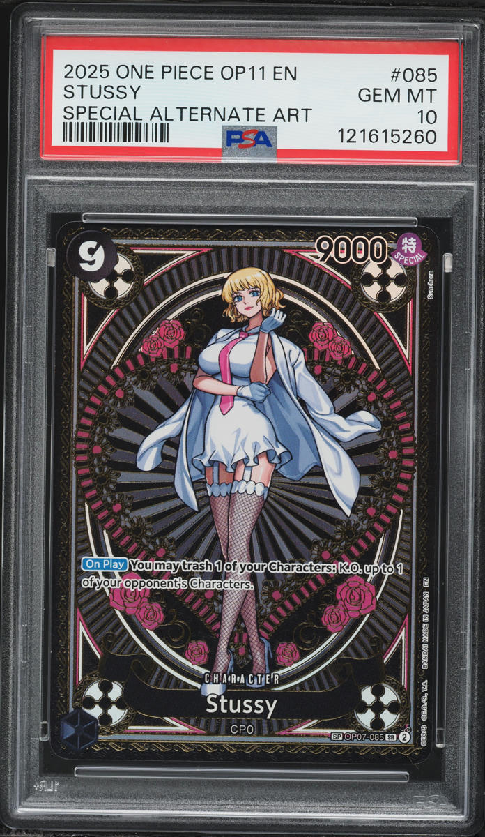 2025 One Piece Fist Of Divine Speed Special Alt Art Stussy #085 PSA 10 GEM MINT