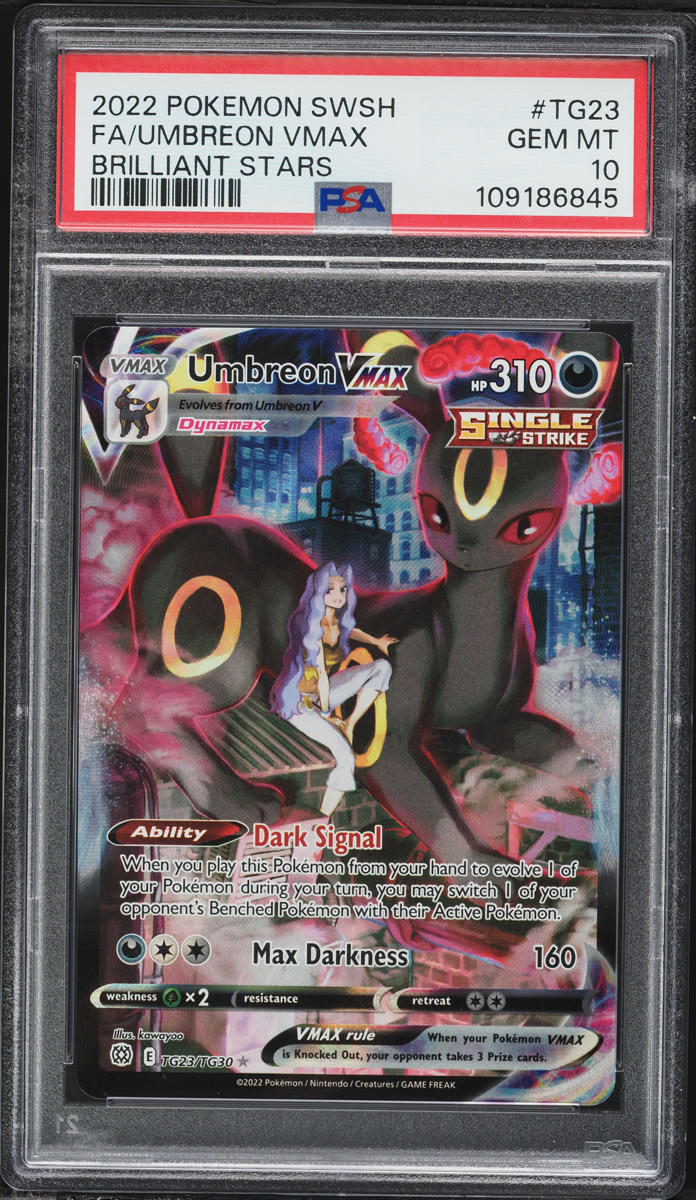 2022 Pokemon Sword & Shield Brilliant Stars TG Umbreon VMAX #TG23 PSA 10 GEM MINT