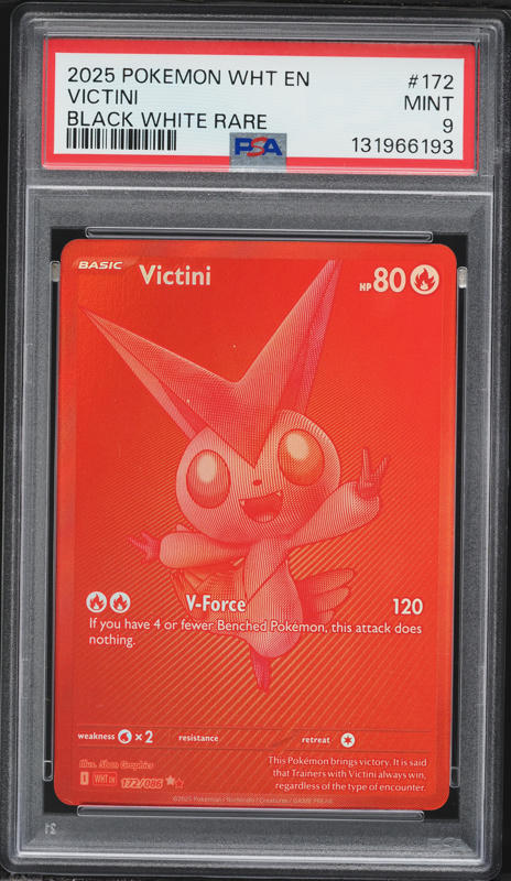 2025 Pokemon Scarlet & Violet White Flare BWR Victini #172 PSA 9 MINT