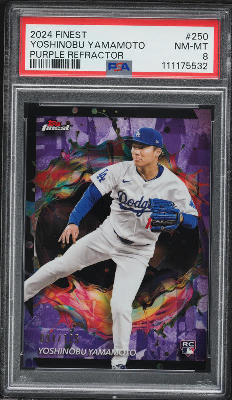2024 Finest Purple Refractor Yoshinobu Yamamoto ROOKIE /125 #250