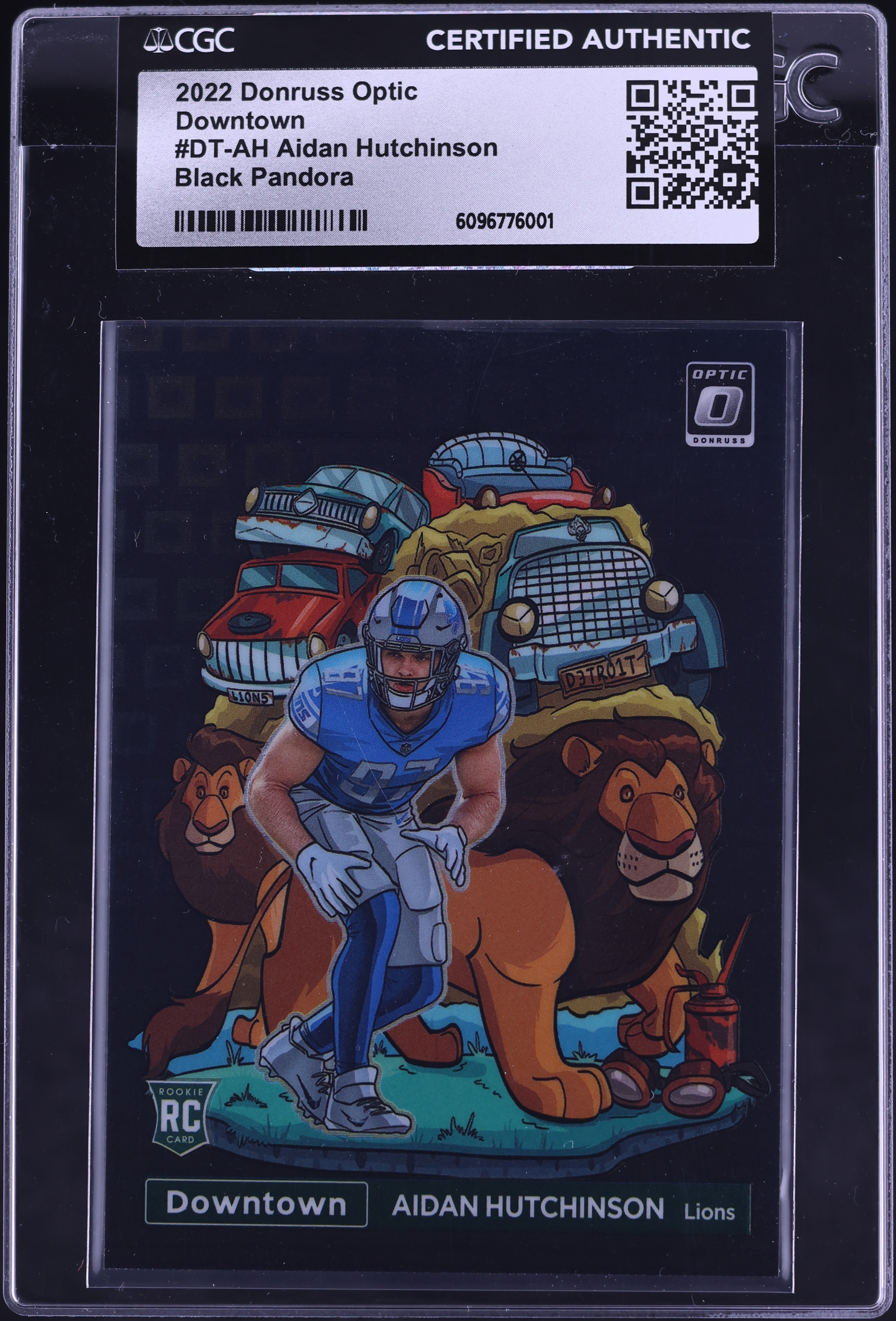 2022 Donruss Optic Downtown Black Pandora Aidan Hutchinson ROOKIE