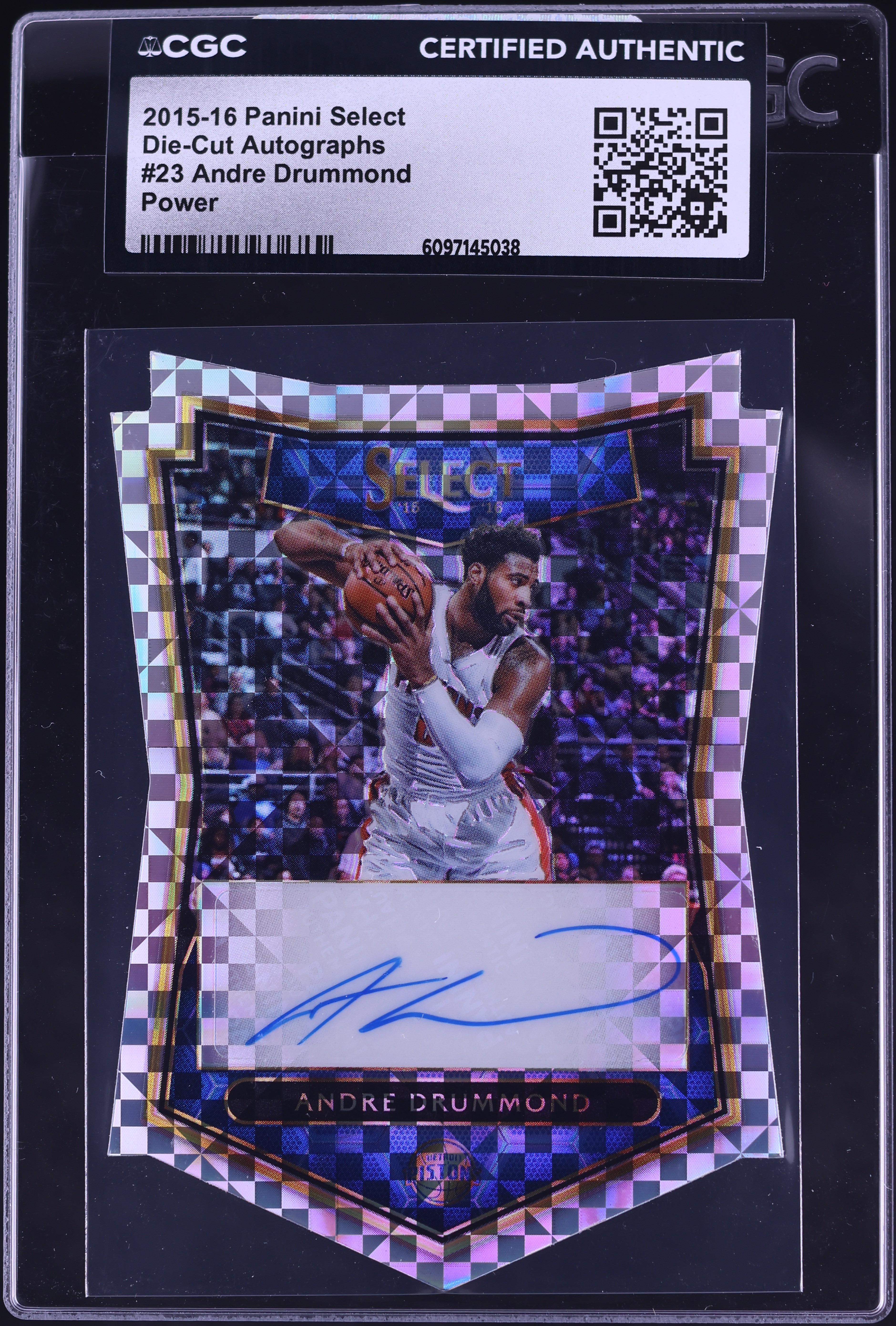 2015 Select Power Prizm Die-Cut Andre Drummond AUTO 1/1 #23 CGC