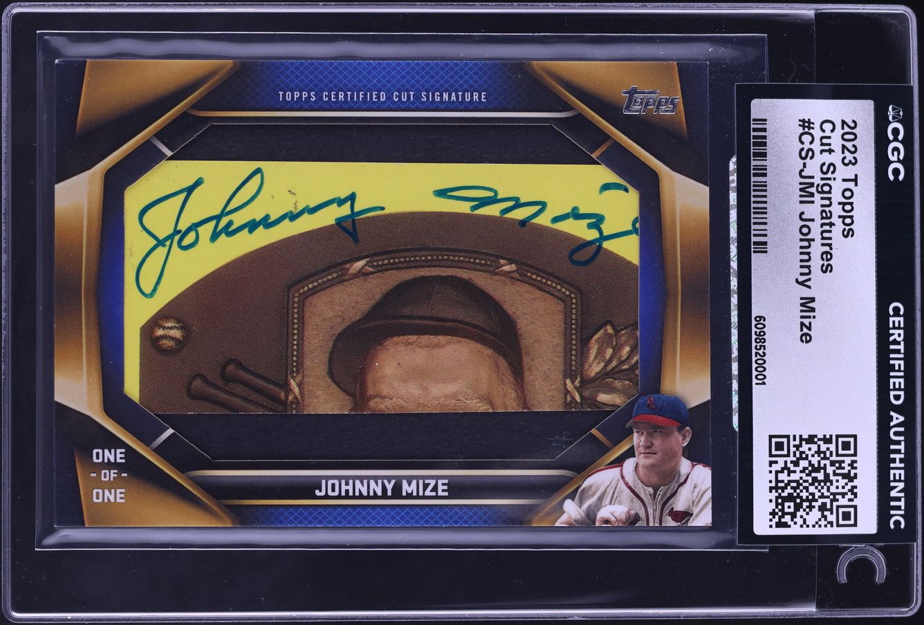 2023 Topps Cut Signatures Johnny Mize AUTO 1/1 #CS-JMI CGC AUTH