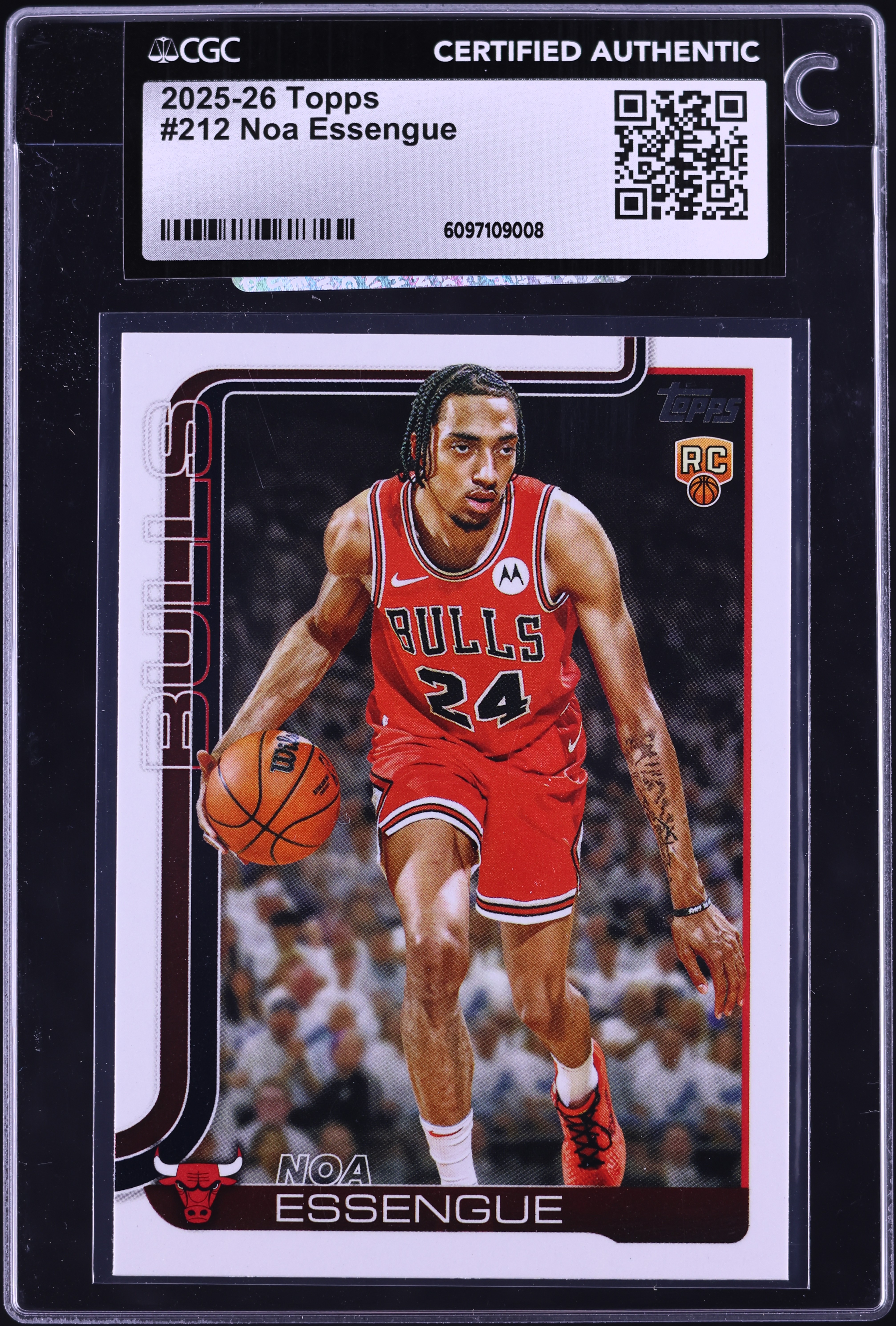 2025 Topps Noa Essengue ROOKIE #212 CGC AUTH on Fanatics Collect