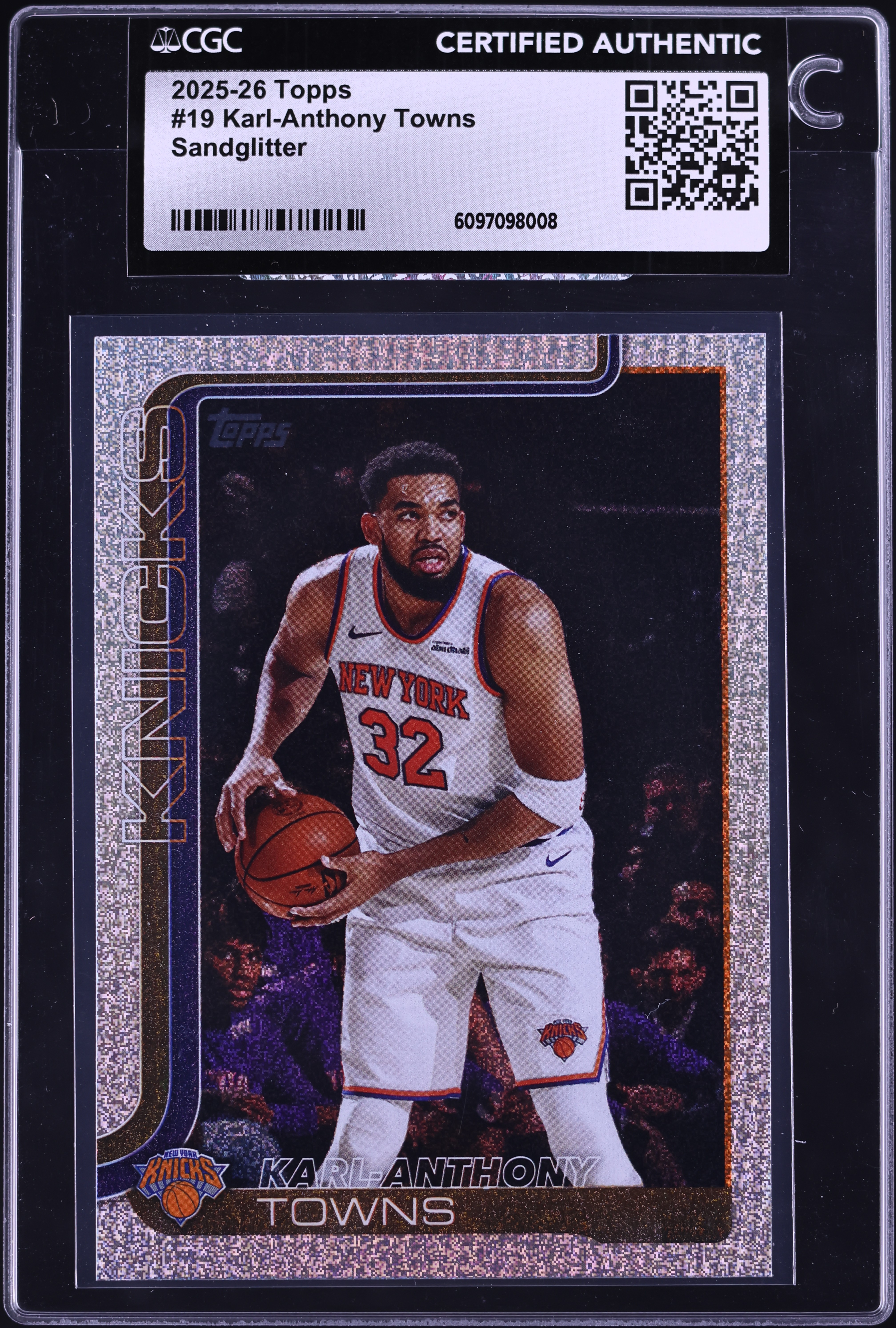 2025 Topps Sandglitter Karl-Anthony Towns #19 CGC AUTH on Fanatics