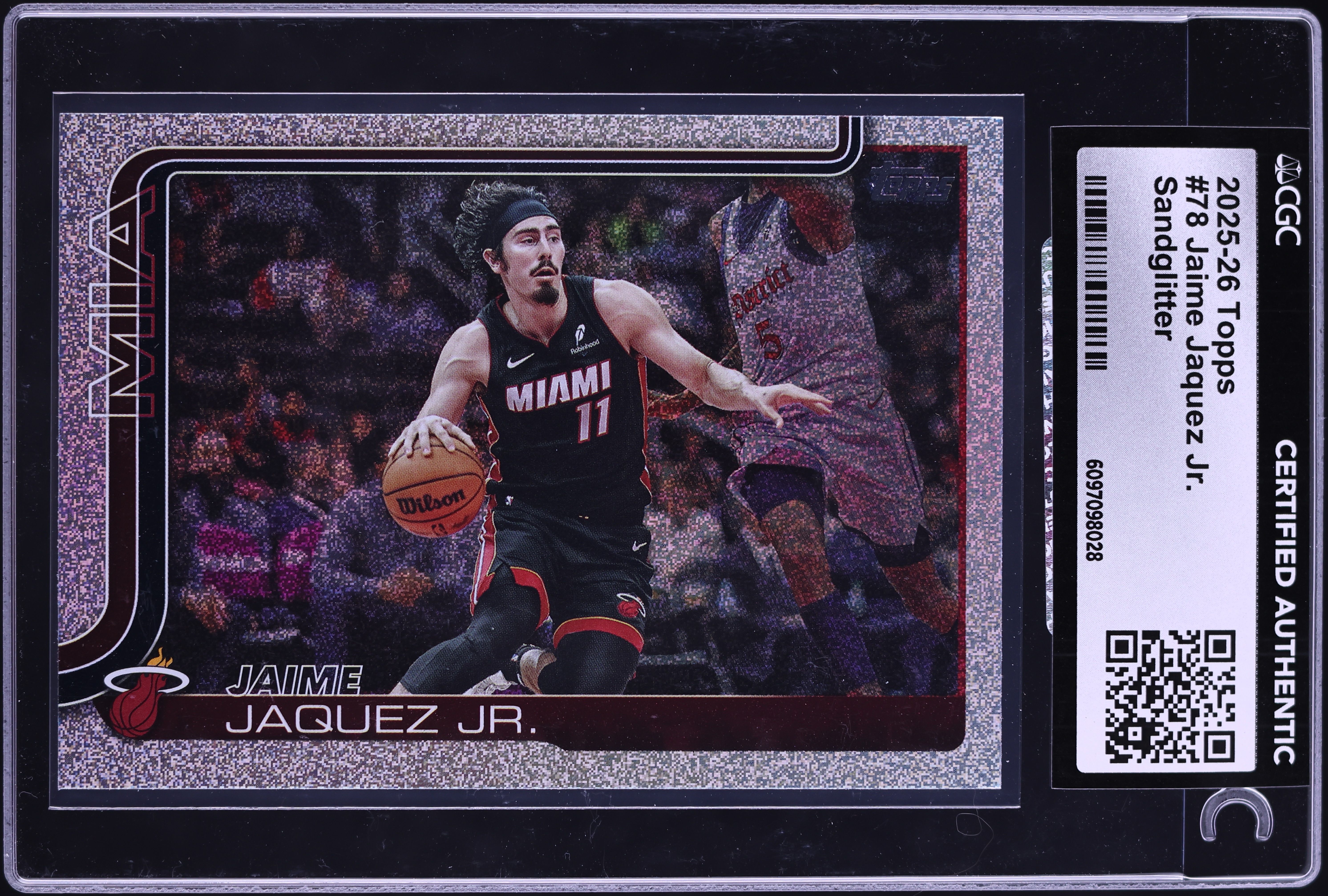 2025 Topps Basketball Sandglitter Jaime Jaquez Jr. #78 CGC AUTH on