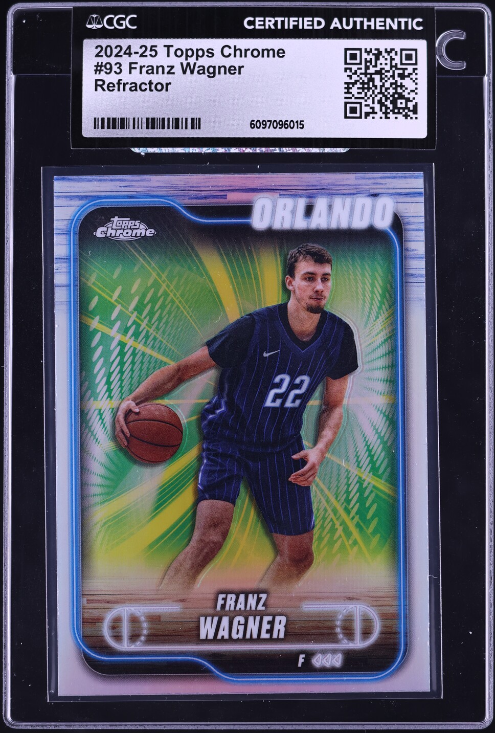2024 Topps Chrome Refractor Franz Wagner #93 CGC AUTH on Fanatics