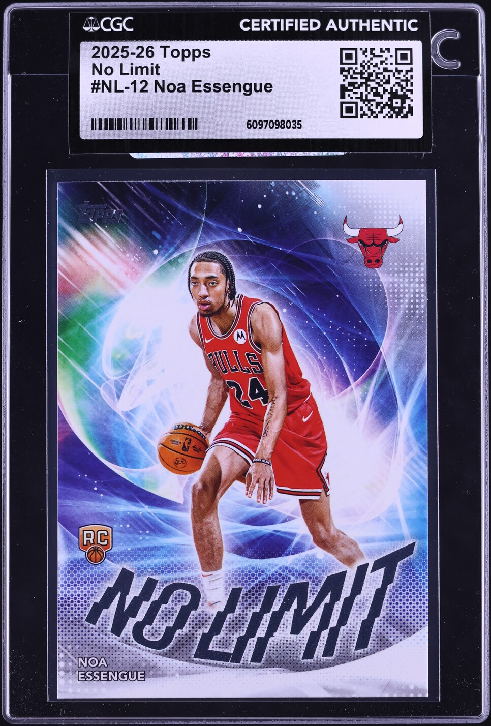 2025 Topps No Limit Noa Essengue ROOKIE #NL-12 CGC AUTH