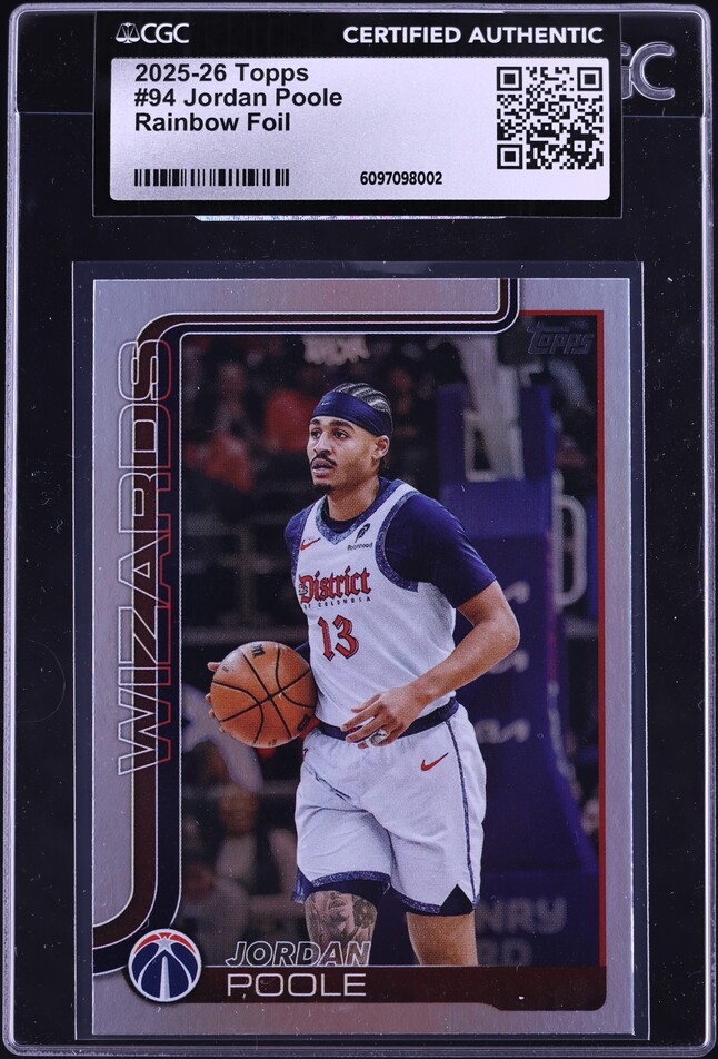 2025 Topps Rainbow Foil Jordan Poole #94 CGC AUTH on Fanatics Collect