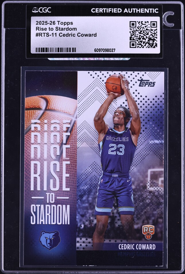 2025 Topps Basketball Rise To Stardom Cedric Coward ROOKIE #RTS-11