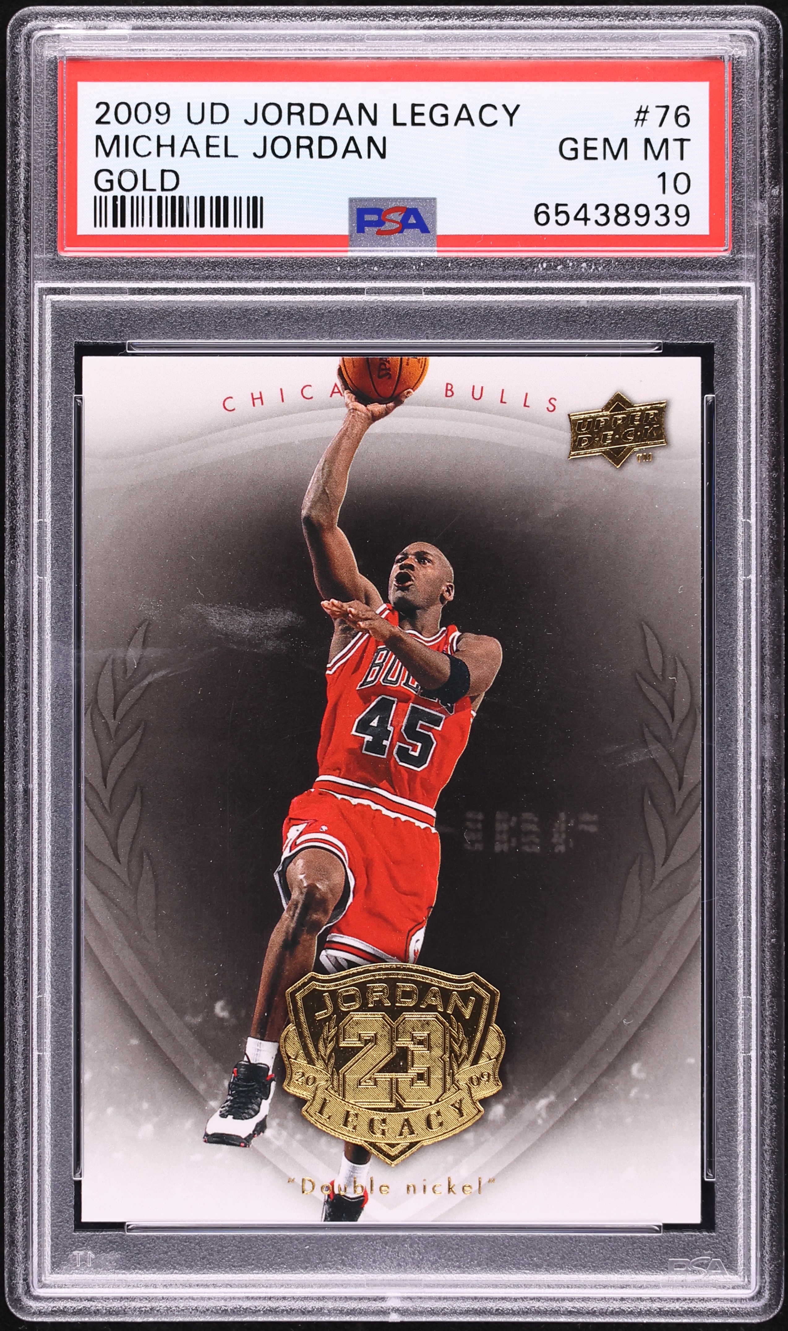 2009 Upper Deck Legacy Gold Michael Jordan #76 PSA 10 GEM MINT on