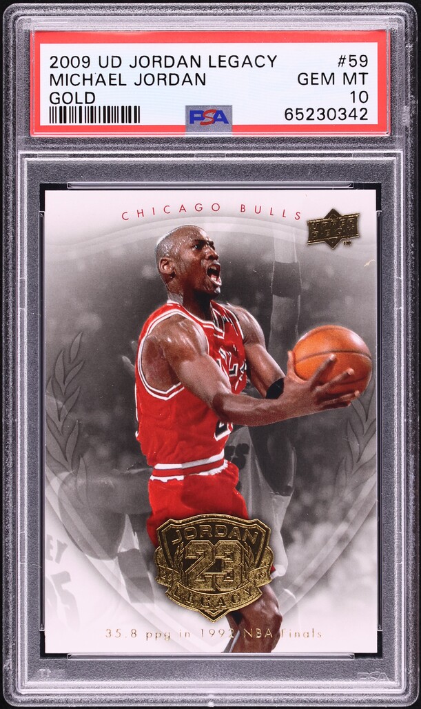 2009 Upper Deck MJ Legacy Gold Michael Jordan #59 PSA 10 GEM MINT