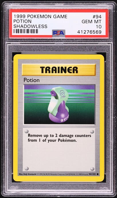 1999 Pokemon Base Set Shadowless Potion #94 PSA 10 GEM MINT