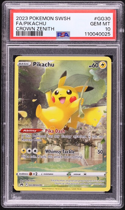 pikachu pokemon card crown zenith Pikachu GG30 GG70 Case | Crown Zenith main image 0