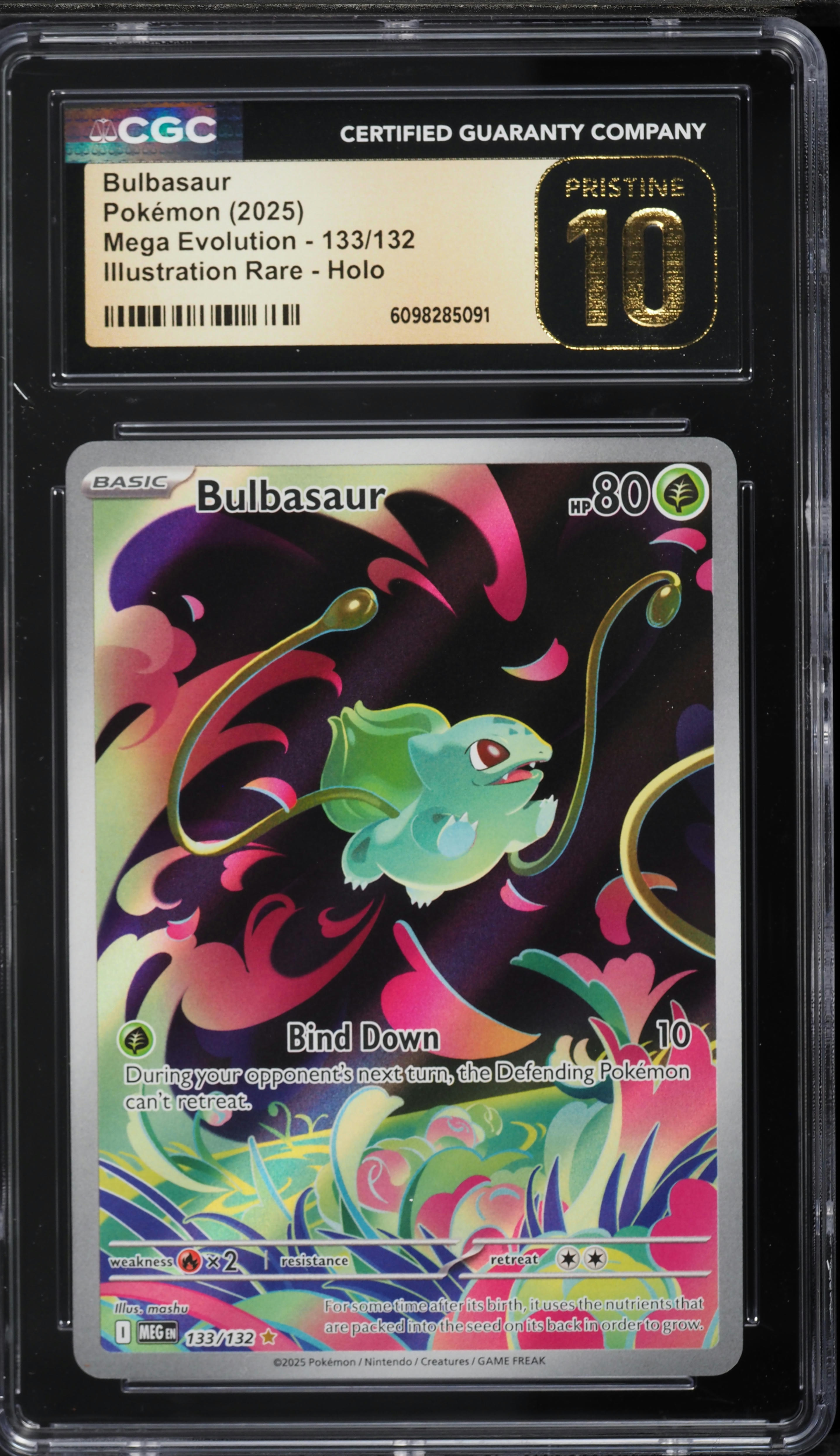 2025 Pokemon Mega Evolution IR Bulbasaur #133 CGC 10 PRISTINE on