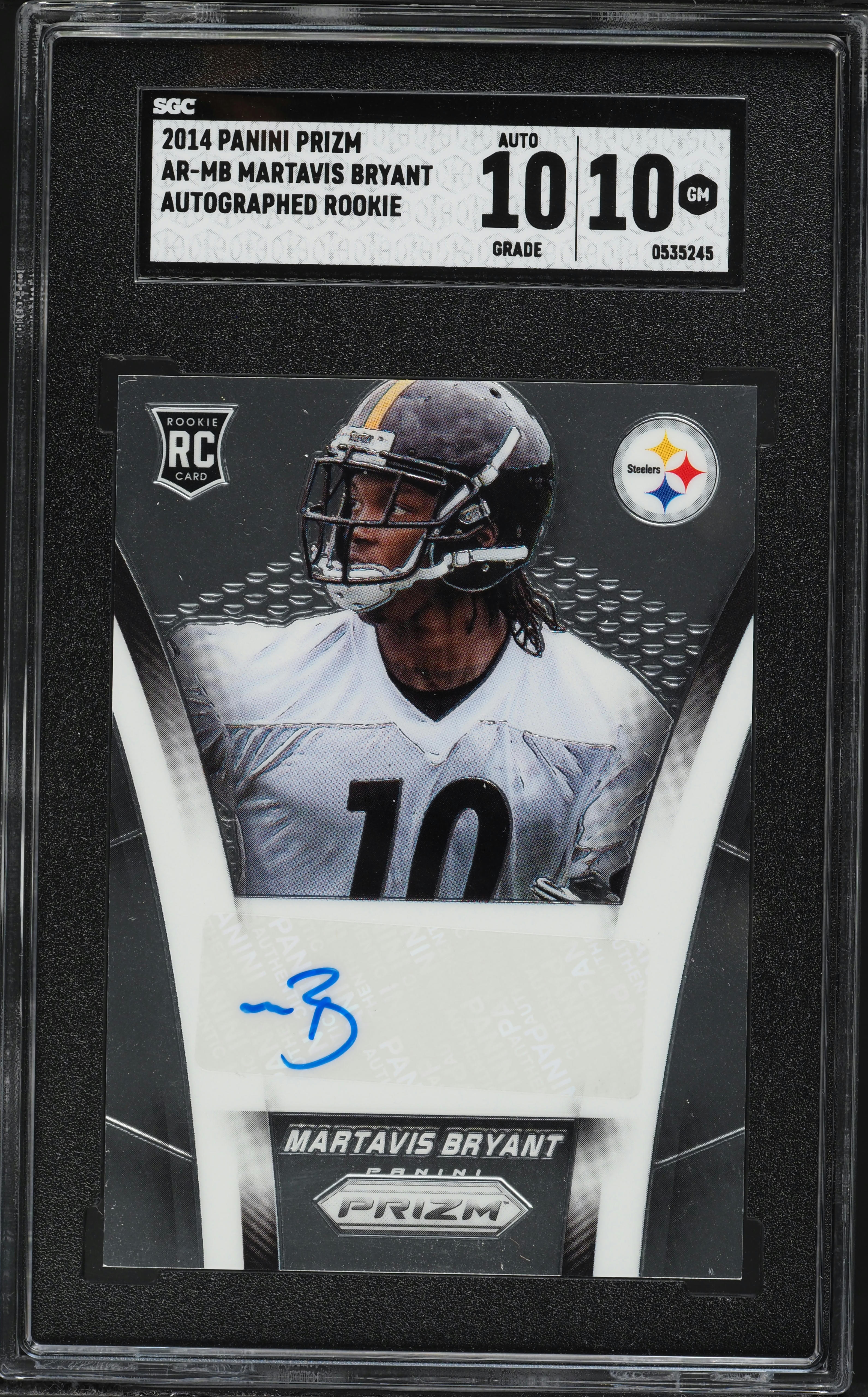 2014 Panini Prizm Martavis Bryant ROOKIE AUTO #AR-MB SGC 10 GEM