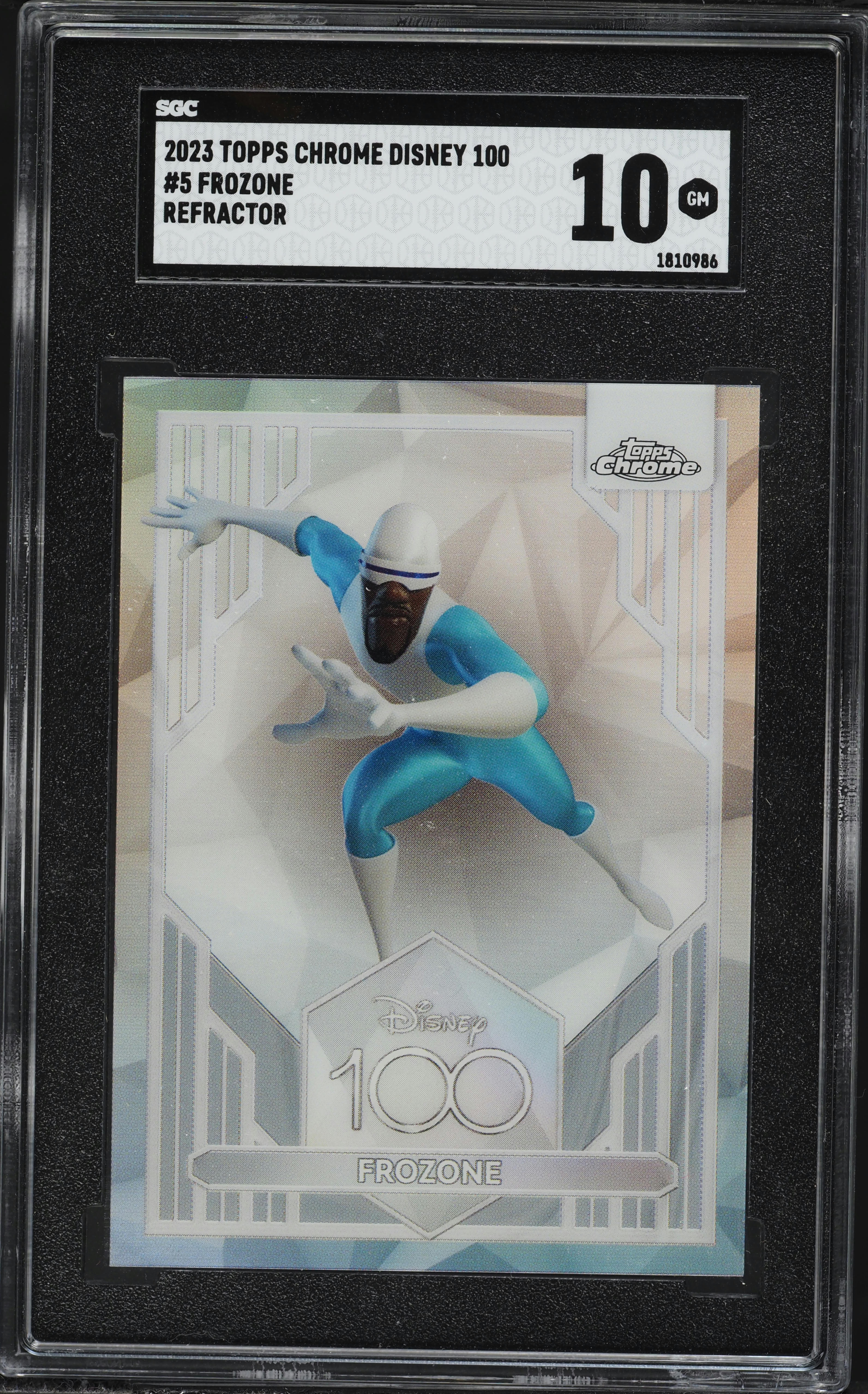 2023 Topps Chrome Disney 100 Refractor Frozone #5 SGC 10 GEM MINT